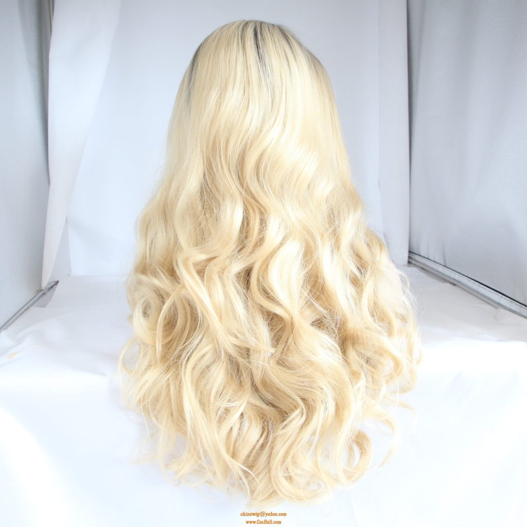 long blonde wigs for black women-lace front wig