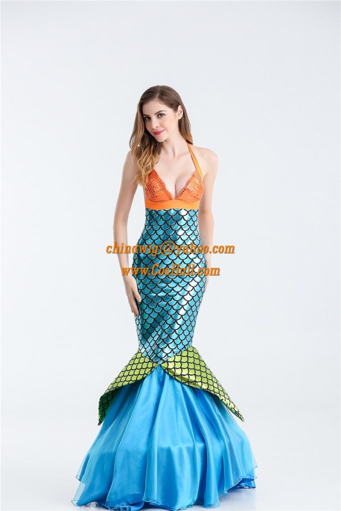 Cos Hall Halloween Costumes Mermaid Apparel one piece dress