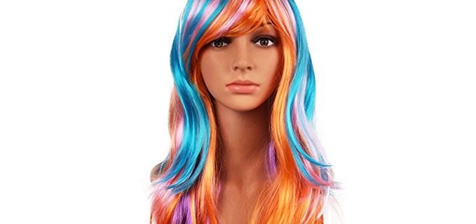 Rainbow Unicorn Adult Wig Costume