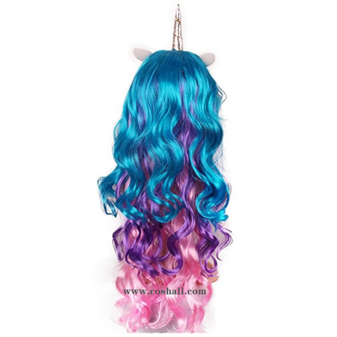 Rainbow Unicorn Adult Wig Costume