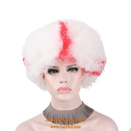 white & red afro clown wigs for women big head top cosplay wigs