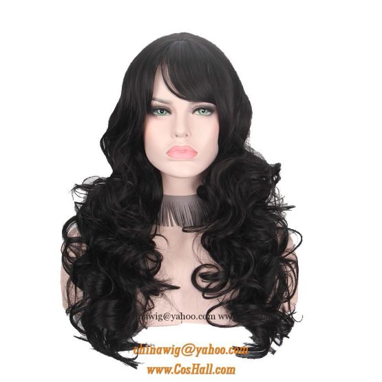 long black curly wigs