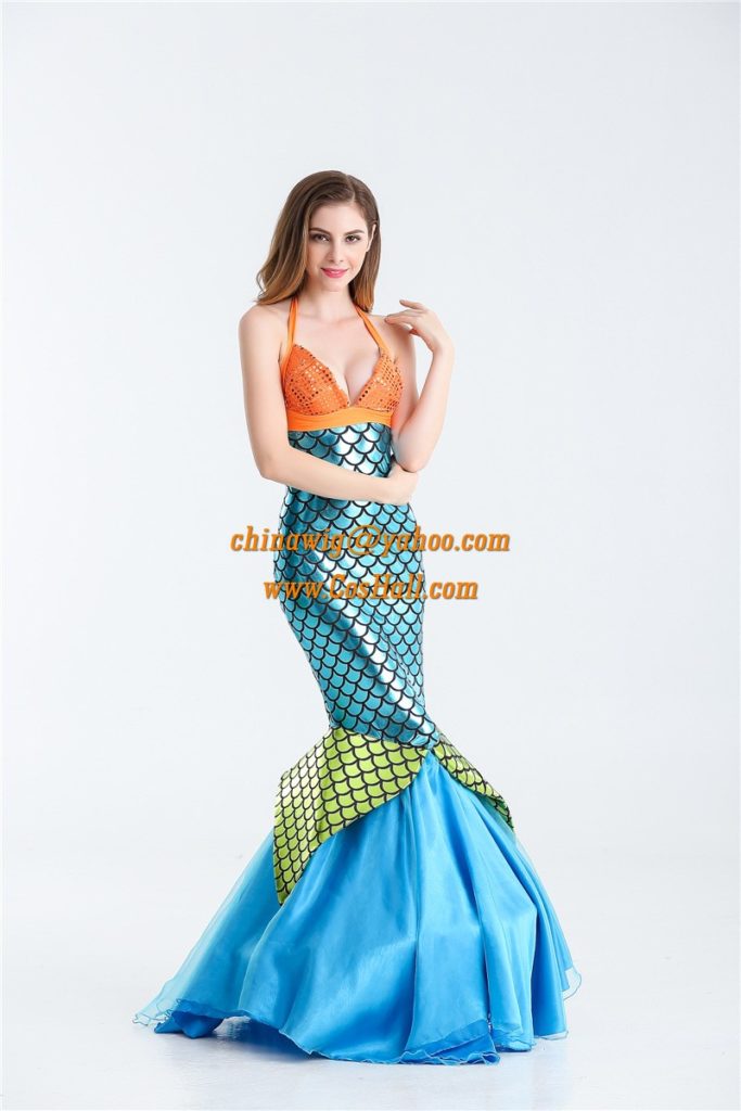 Cos Hall Halloween Costumes Mermaid Apparel one piece dress