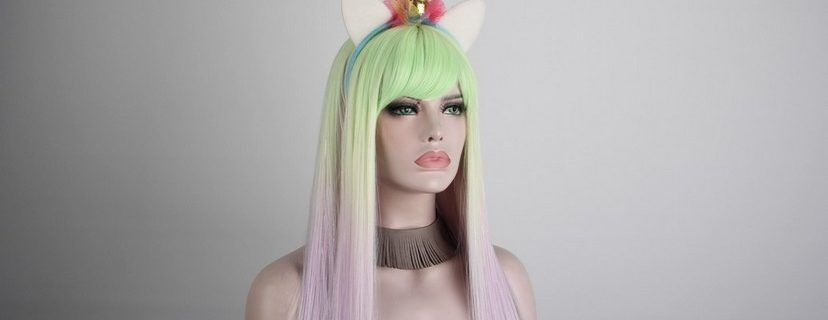 unicorn wig,synthetic wigs,artificial wigs,short wig