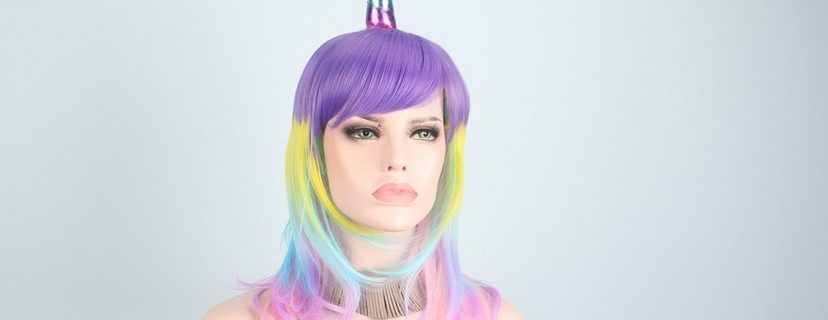 purple wig,cosplay wig,unicorn Wigs for Women,synthetic wigs,artificial wigs,short wig