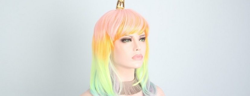 unicorn wig,cosplay wigs,synthetic wigs