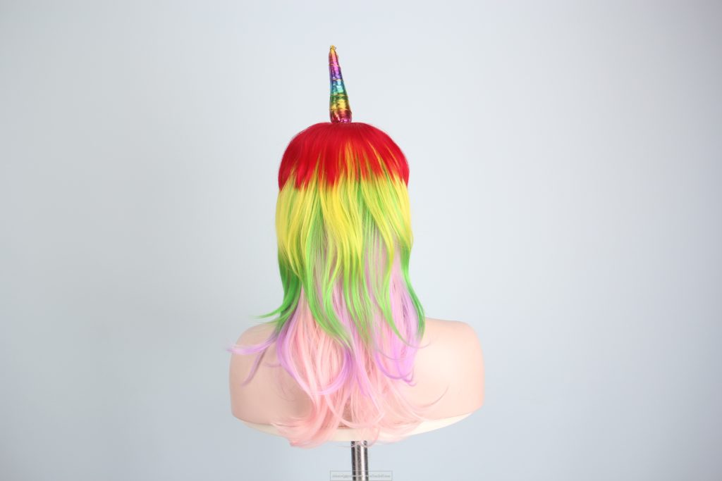 Unicorn wigs-2018 latest new hairstyles ;synthetic wigs for halloween costumes cosplay