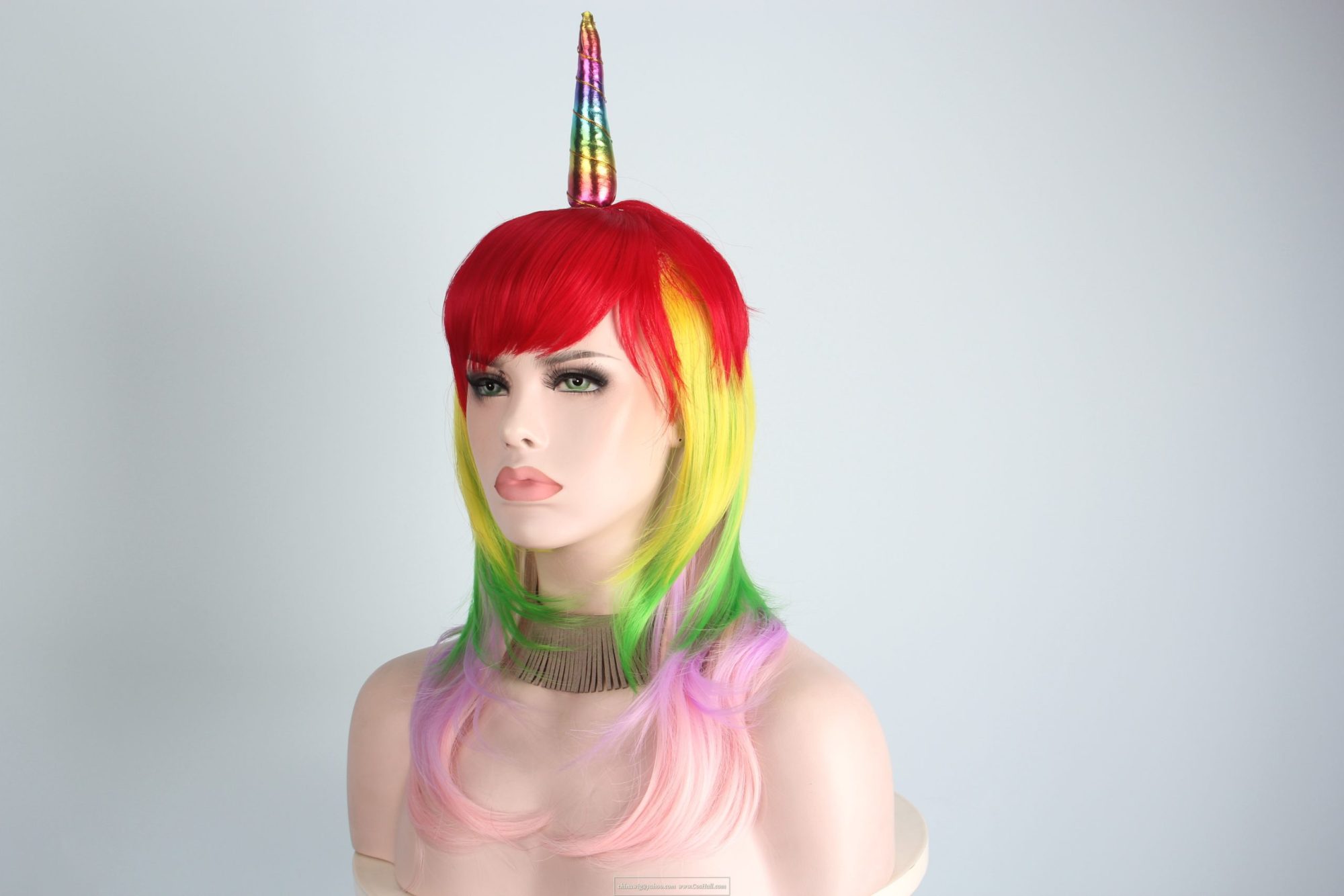 Unicorn wigs-2018 latest new hairstyles ;synthetic wigs for halloween costumes cosplay