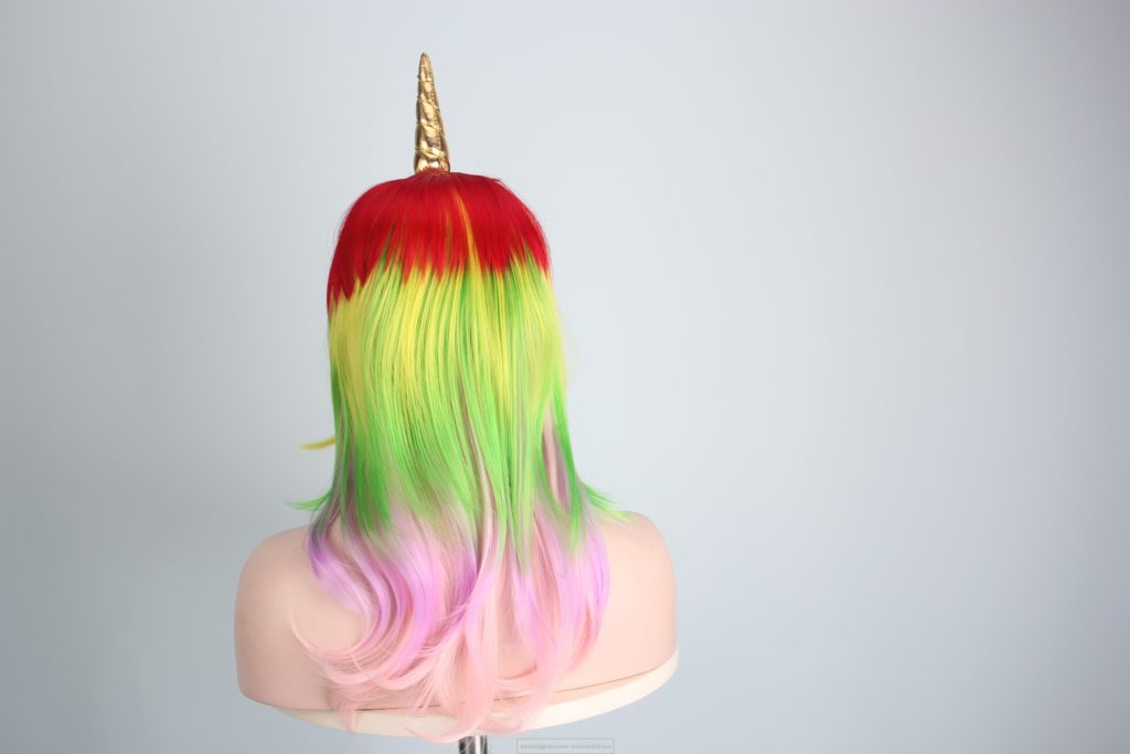 Unicorn wigs-2018 latest new hairstyles ;synthetic wigs for halloween costumes cosplay