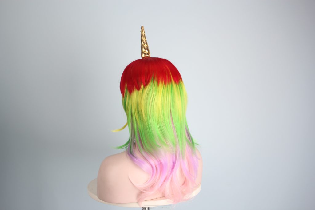 Unicorn wigs-2018 latest new hairstyles ;synthetic wigs for halloween costumes cosplay