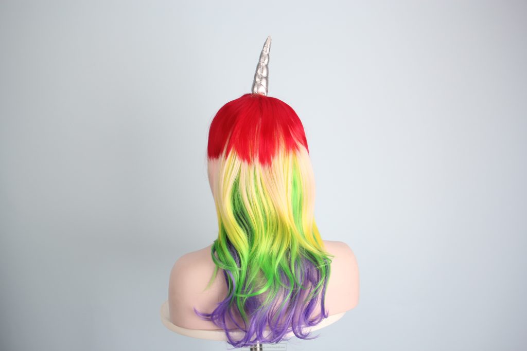 Unicorn wigs-2018 latest new hairstyles ;synthetic wigs for halloween costumes cosplay