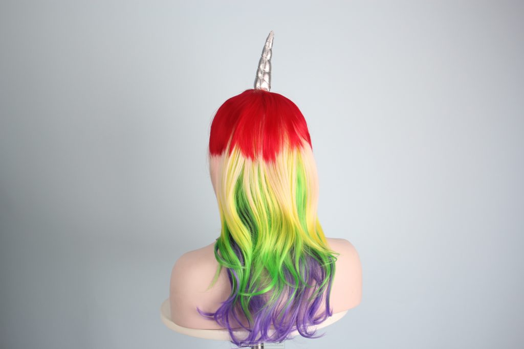 Unicorn wigs-2018 latest new hairstyles ;synthetic wigs for halloween costumes cosplay